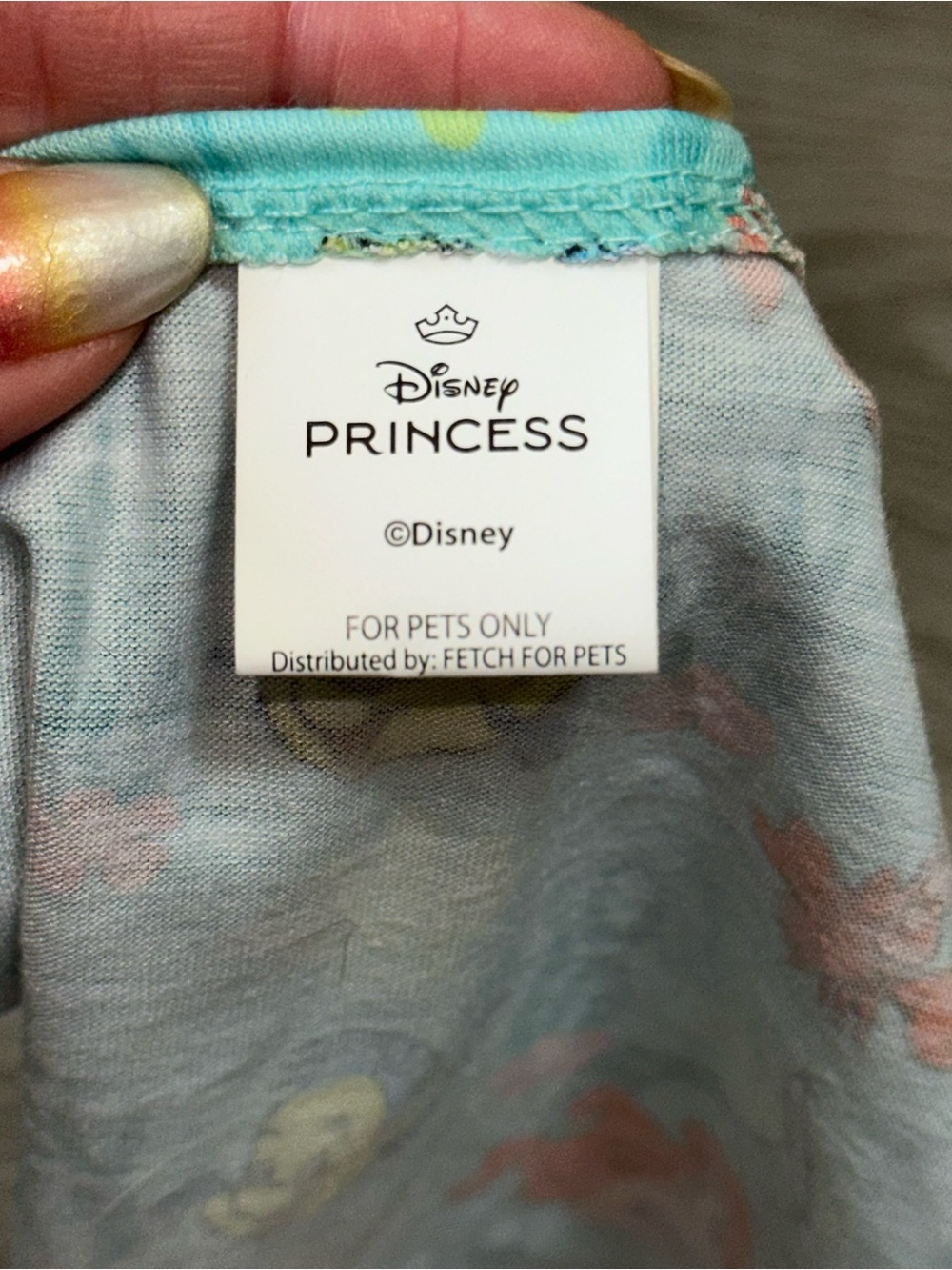PetSmart Services Disney Princess The Little Mermaid Pet Bandana XS/S 21” Ariel - Picture 4 of 5
